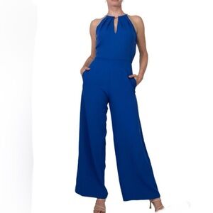 Donna Ricco New York Blue Jumpsuit wide leg  Size 6